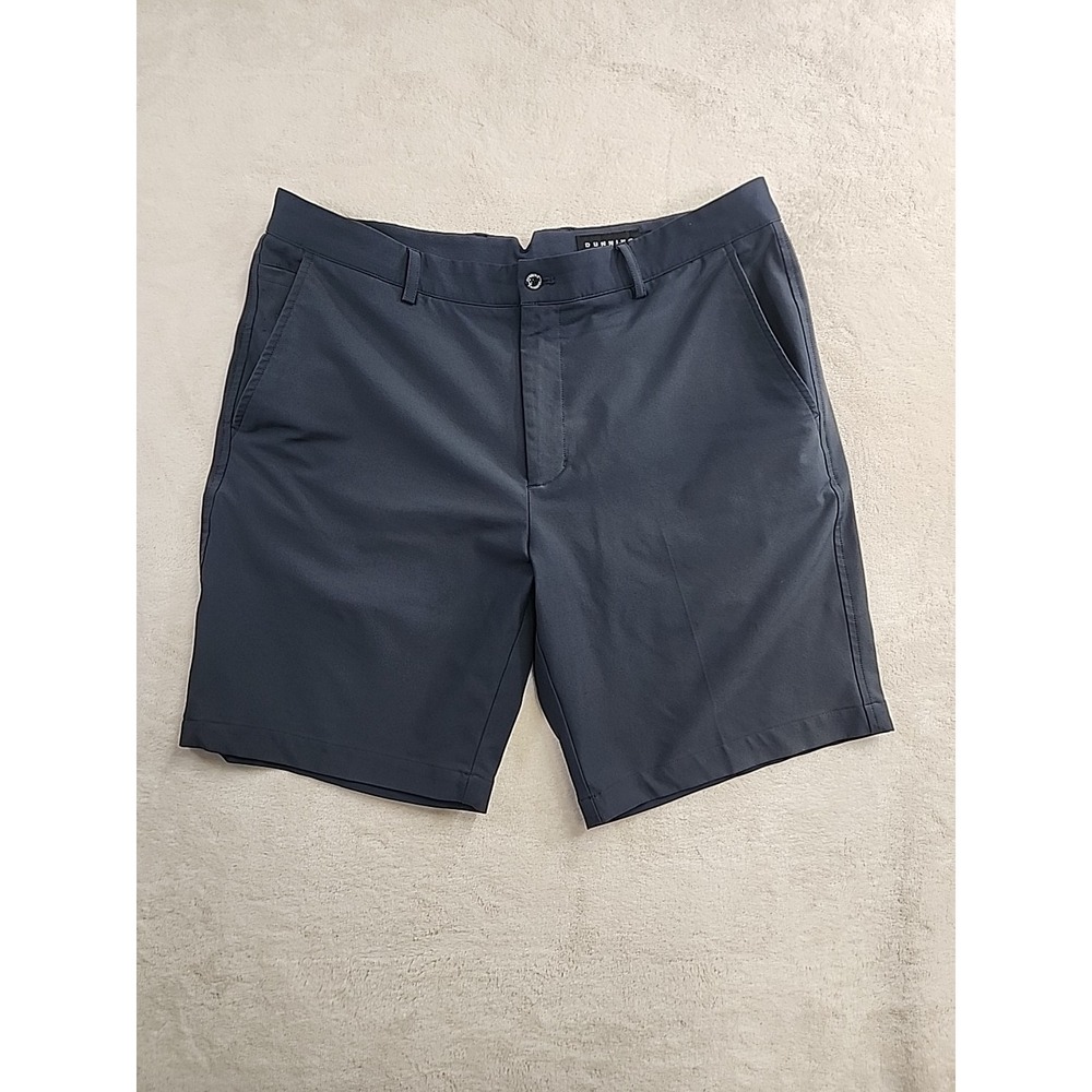 Dunning Golf Shorts, Player Fit Woven 9" Navy Stretch Size 36